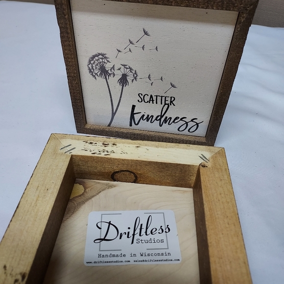 Rustic wooden framed quote.  6"×6". - Picture 2 of 2